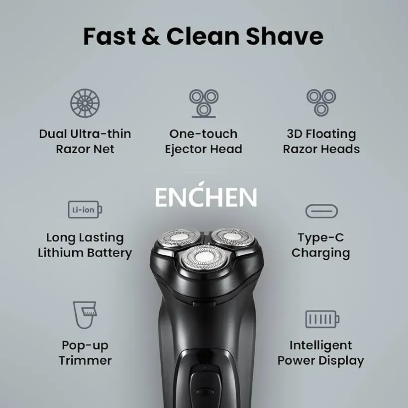 ماشین ریش تراش شیائومی Enchen Black Stone New image gallery