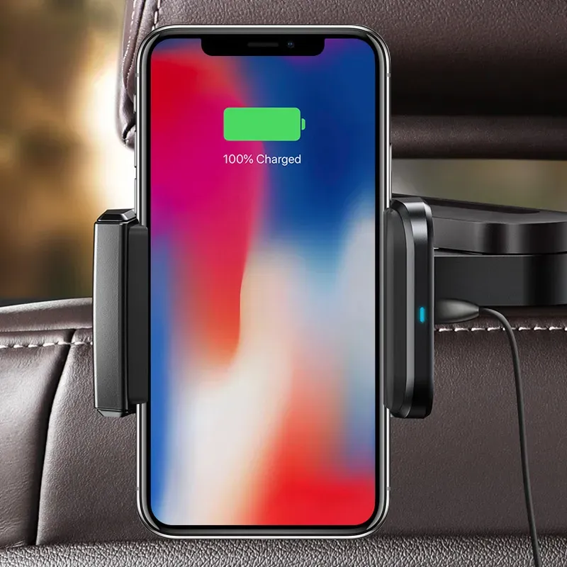 هولدر و شارژر وایرلس صندلی عقب بیسوس مدل Backseat Holder Wireless Charger WXHZ-01 توان 15 وات image gallery
