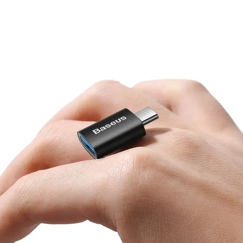 مبدل Type-C to USB-A باسئوس مدل Ingenuity Series Mini OTG-ZJJQ000001 image gallery