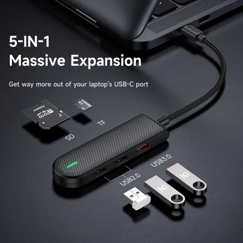 هاب 5 پورت Type C مک دودو مدل Mcdodo HU-1430 5 in 1 USB C HUB image gallery