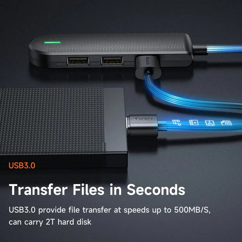 هاب 5 پورت Type C مک دودو مدل Mcdodo HU-1430 5 in 1 USB C HUB image gallery