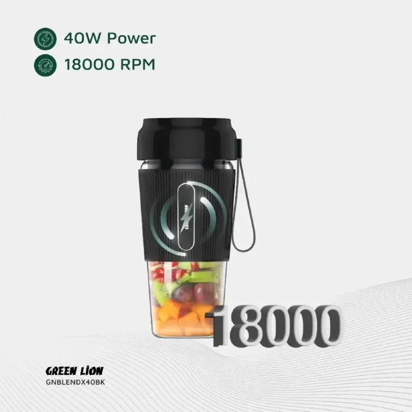 مخلوط کن قابل حمل گرین لاین مدل G-Blend X Portable Juicer GNBLENDX40BK ظرفیت 300 میلی لیتر image gallery