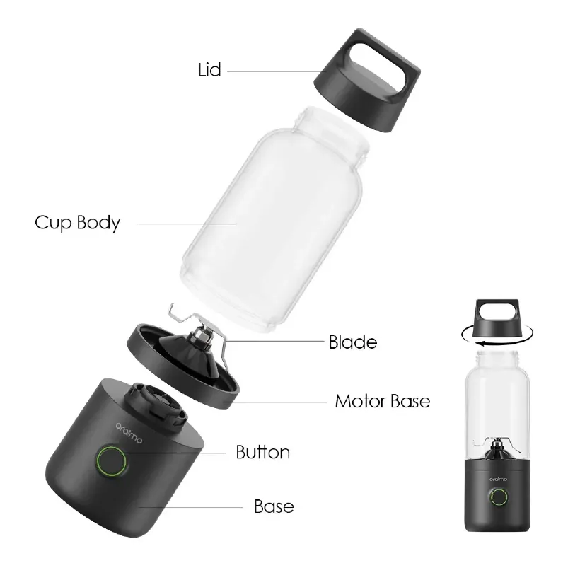 مخلوط کن قابل حمل شارژی اورایمو مدل SmartBlender Go OH-PB1N image gallery