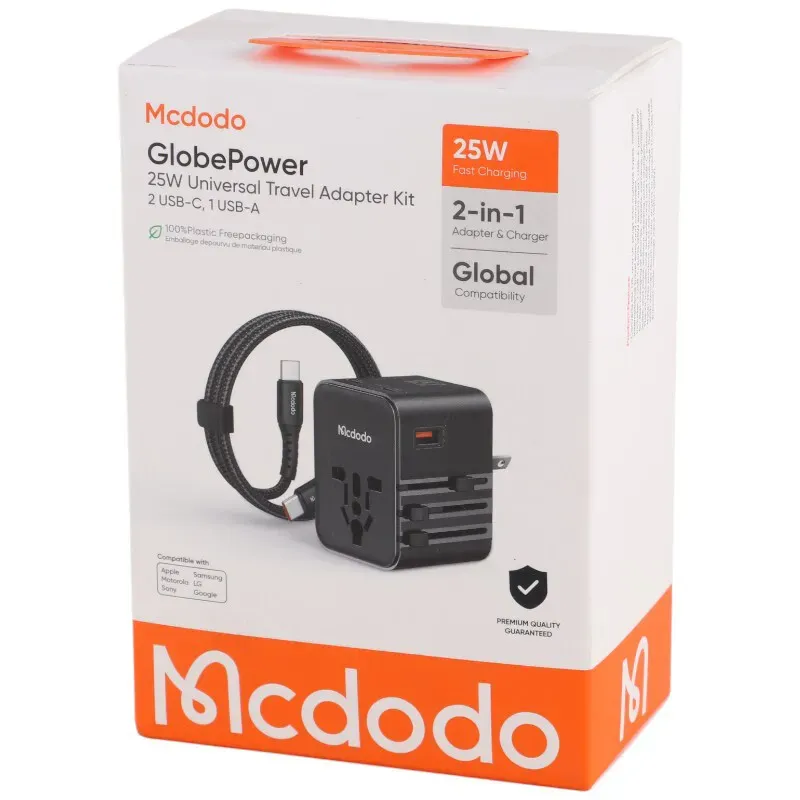 شارژر دیواری و مبدل برق مک دودو مدل Mcdodo CP-326 توان 25 وات همراه با کابل image gallery