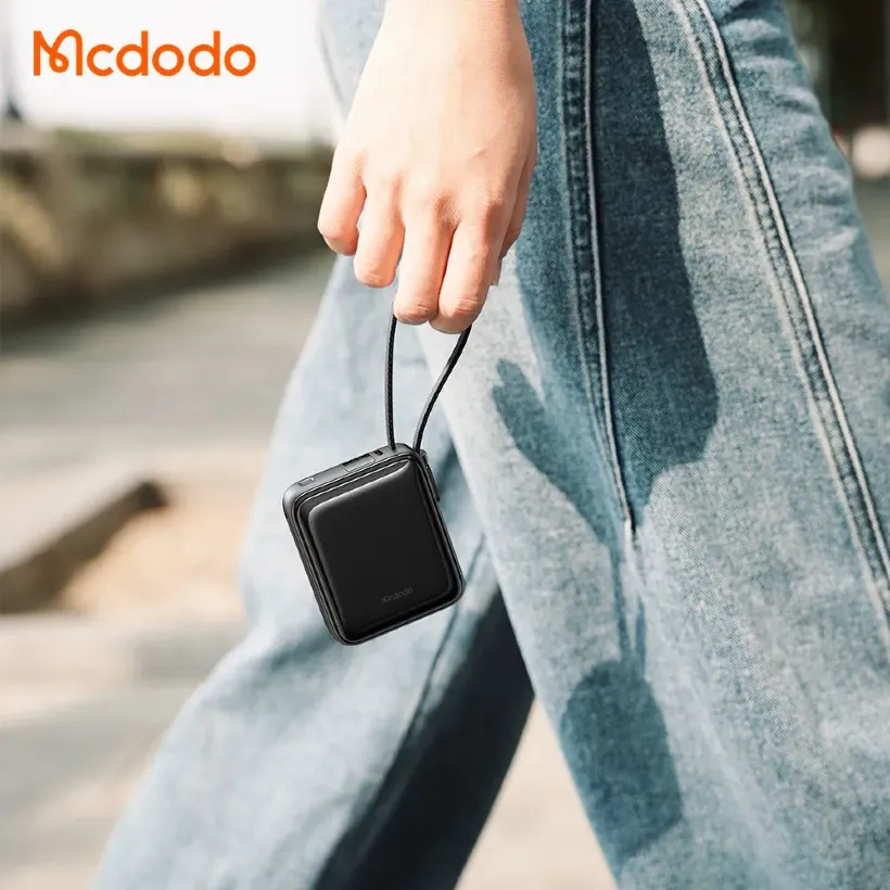 پاوربانک 10000 مک دودو مدل Mcdodo MC-2550 توان 22.5 وات با کابل متصل image gallery