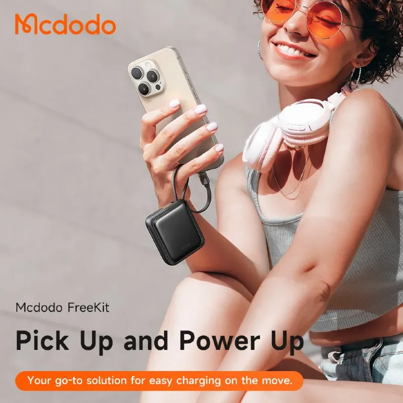 پاوربانک 10000 مک دودو مدل Mcdodo MC-2550 توان 22.5 وات با کابل متصل image gallery