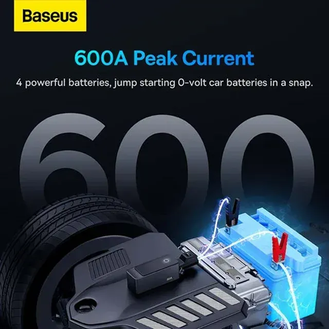 پاوربانک و جامپ استارتر خودرو 6000 میلی آمپر باسئوس مدل Baseus CH006 Super Energy Alpha C00259200121-00 image gallery