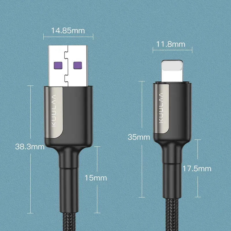 کابل شارژ لایتنینگ کولا مدل Kuulaa KL-X33-L طول 2 متر  12وات  image gallery