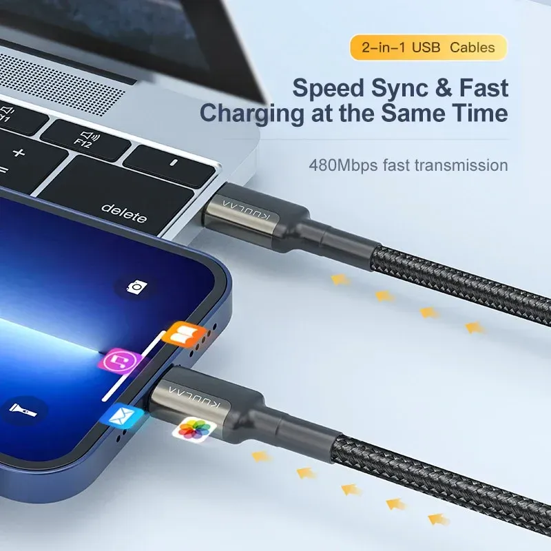 کابل شارژ USB-C به Lightning کولا مدل KUULAA KL-X64 طول ۱ متر 30 وات image gallery