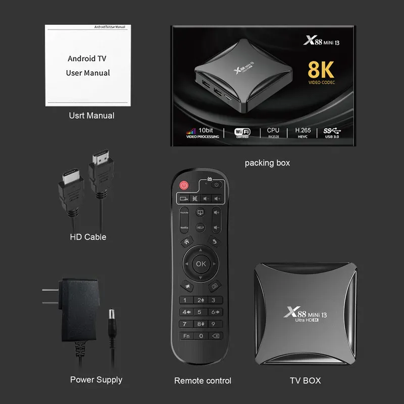اندروید باکس ایکس 88 مدل X88 Mini 13 4GB 32GB image gallery