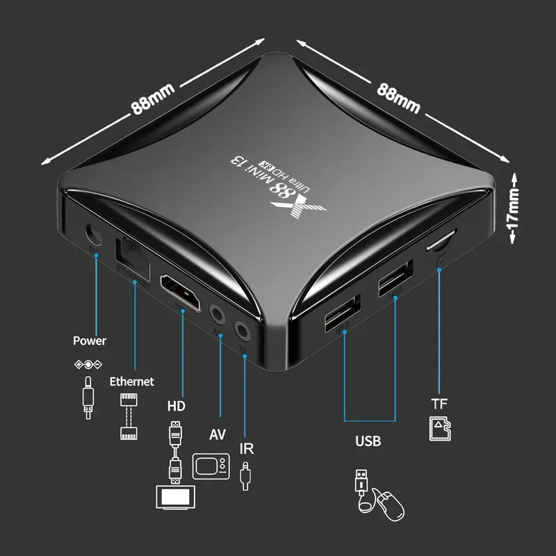 اندروید باکس ایکس 88 مدل X88 Mini 13 4GB 32GB image gallery