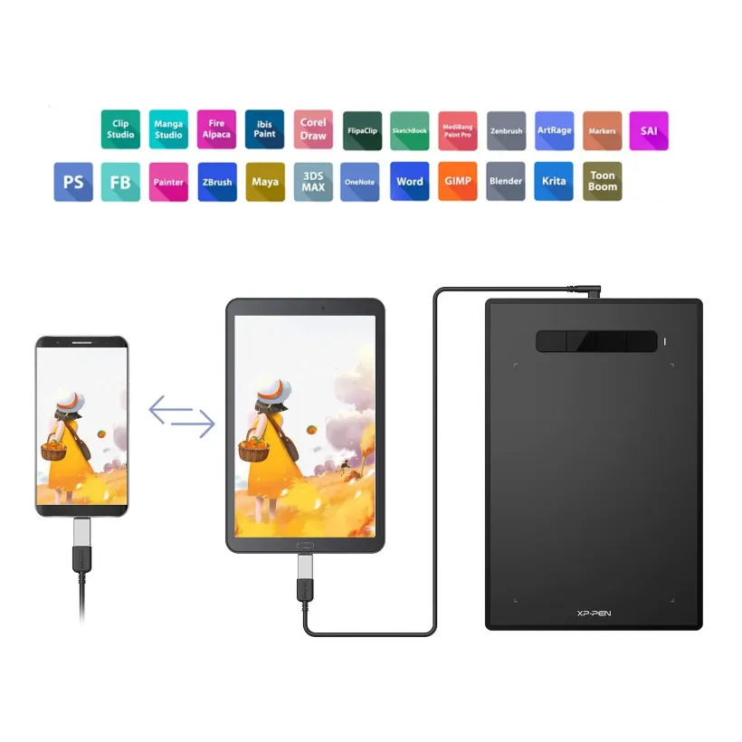 قلم نوری ایکس پی پن مدل XP-Pen STAR G960S PLUS image gallery