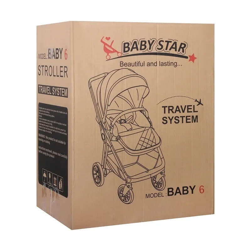 ‫کالسکه مسافرتی بی بی استار مدل‬ ‫baby 6‬ Baby Star (قابلیت چرخش جایگاه نوزاد -رو به مادر یا رو به طبیعت ) image gallery