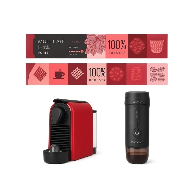 کپسول قهوه اسپرسو مولتی کافه مدل ( FORTE ) ترکیب 100 درصد روبوستا بسته 10 عددی (کارتن 12 بسته‌ای) image gallery