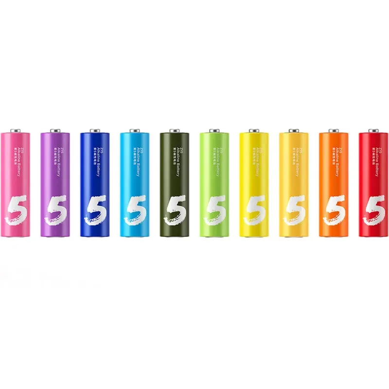 پک 40 تایی باتری رنگین کمانی قلمی شیائومی مدل ZI5 LR06 Alkaline AA