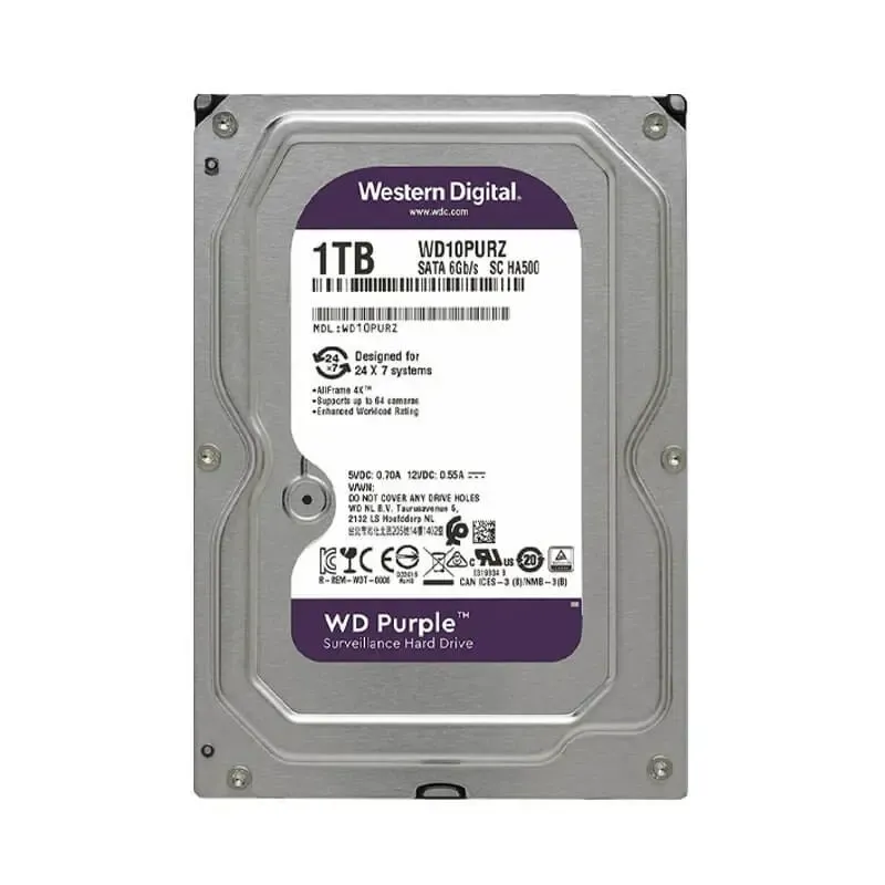 هارد اینترنال وسترن مدل Western WD Purple با ظرفیت 1 ترابایت