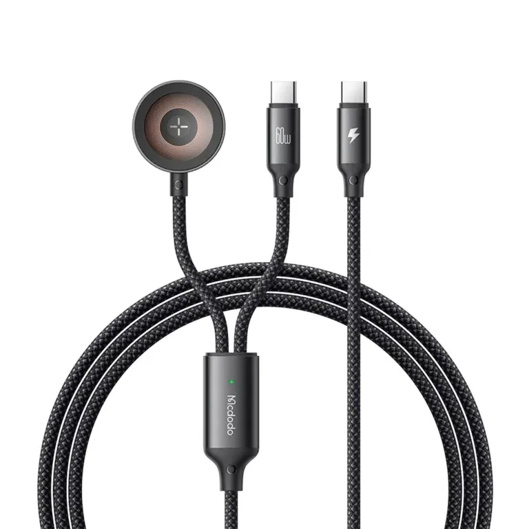 کابل Type-C به Type-C و شارژر اپل واچ مک دودو مدل Mcdodo CA-220 Cable Wireless Charger توان 60 وات