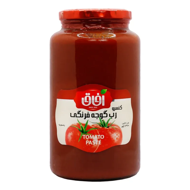 کنسرو رب گوجه فرنگی آفاق ظرف شیشه ای وزن 680 گرمی (بسته 12 عددی)
