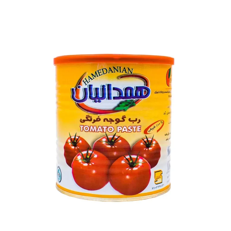 کنسرو رب گوجه فرنگی همدانیان وزن 800 گرمی (بسته 12 عددی)
