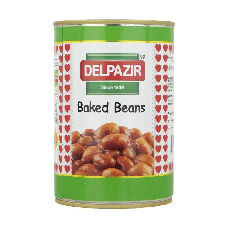 کنسرو لوبیا چیتی با سس گوجه فرنگی دلپذیر وزن 420 گرمی (بسته 24 عددی)