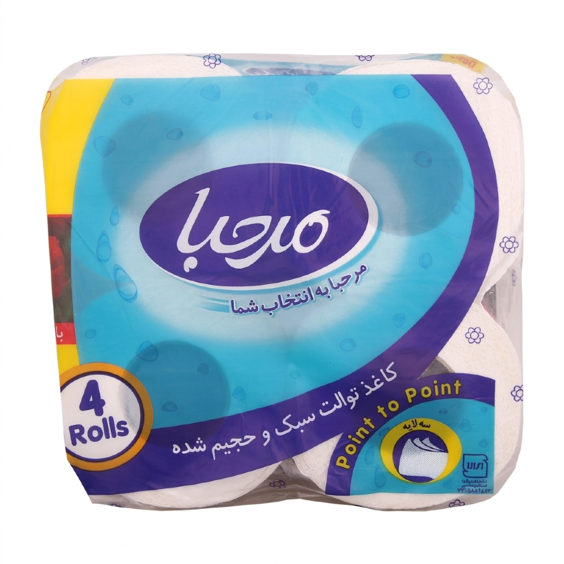 دستمال توالت مرحبا مدل Point To Point بسته 4 عددی (16 بسته)