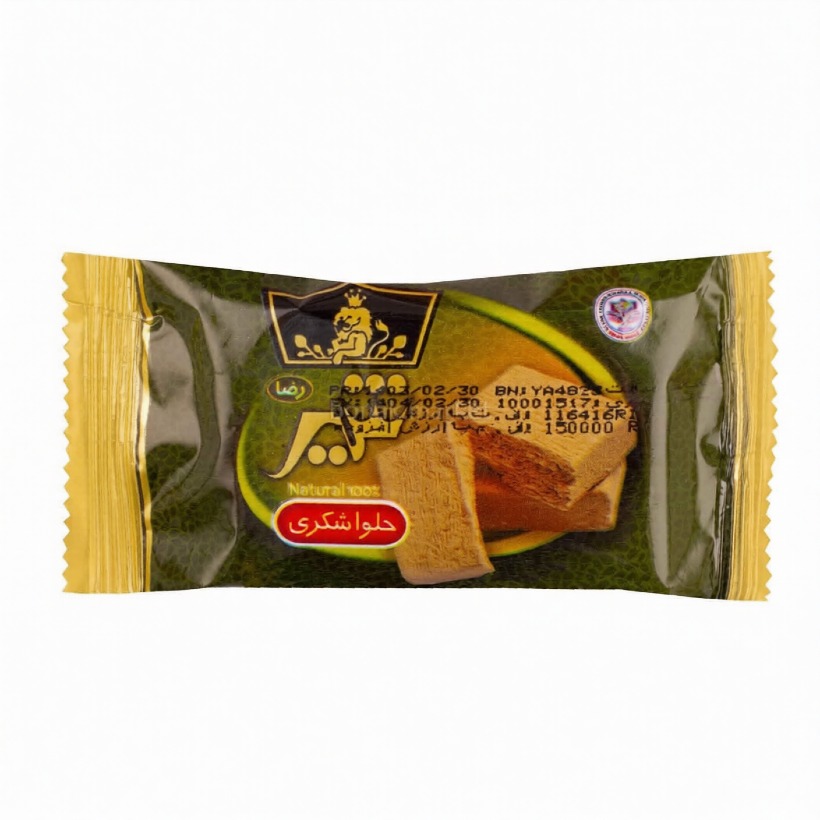 حلوا شکری شیررضا وزن 50 گرمی (کارتن 72 عددی)