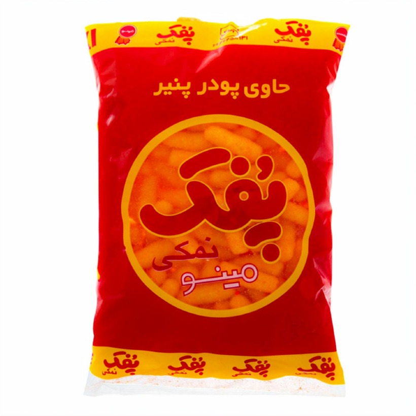 پفک نمکی مینو وزن 110 گرمی (کارتن 16 بسته‌ای)