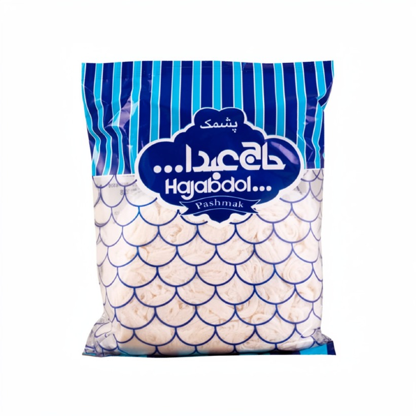 پشمک وانیلی حاج عبدالله وزن 180 گرمی (کارتن 16 عددی)