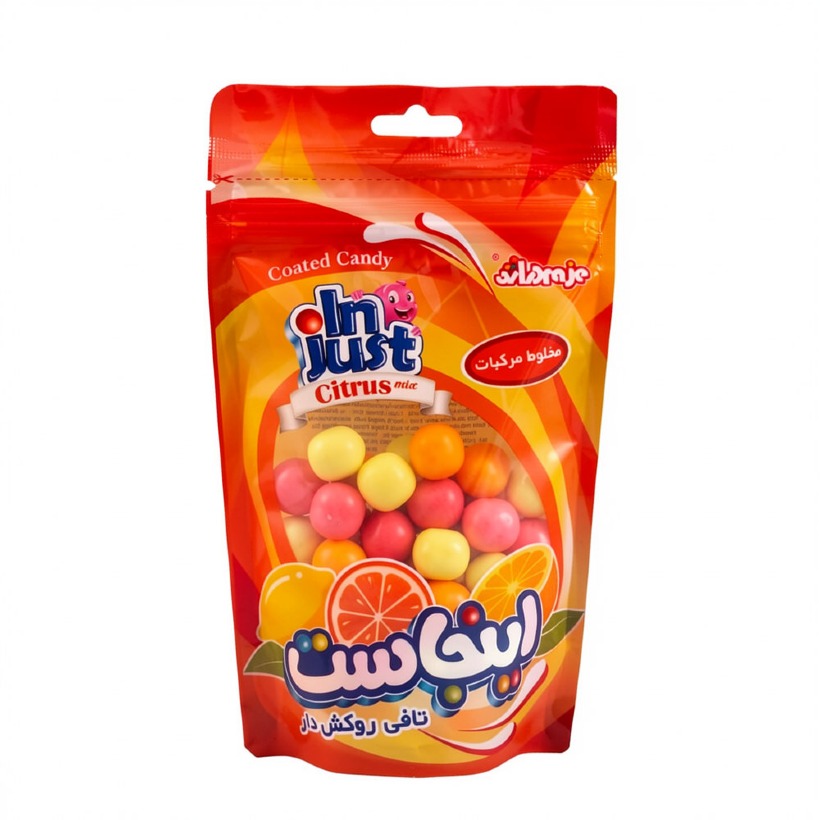 تافی روکش دار مخلوط مرکبات اینجاست مزه دراژه وزن 140 گرمی (جعبه 6 بسته‌ای)