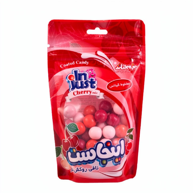 تافی روکش دار مخلوط گیلاس اینجاست مزه دراژه وزن 140 گرمی (جعبه 6 بسته‌ای)