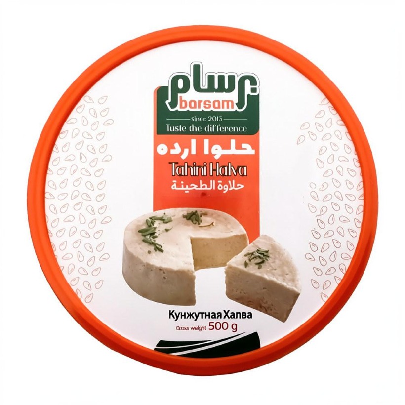 حلوا ارده برسام وزن 500 گرمی (کارتن 12 عددی)