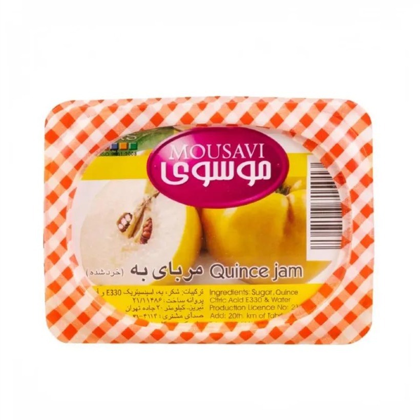 مربا به موسوی وزن 225 گرمی (کارتن 24 عددی)