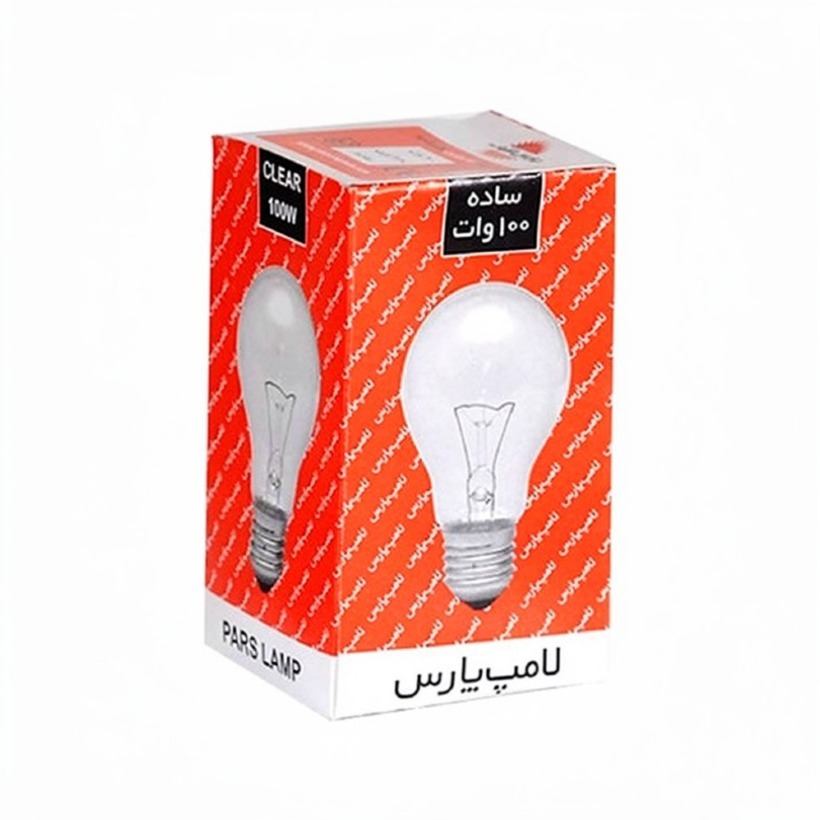 لامپ 100 وات پارس شهاب مدل رشته ای (کارتن 100 عددی)