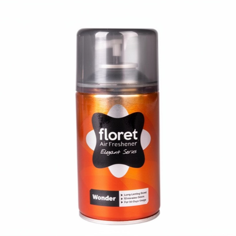 اسپری خوشبوکننده هوا فلورت مدل اتوماتیک سری الگانت واندر ( Wonder ) حجم 250 میلی لیتری (کارتن 24 عددی)