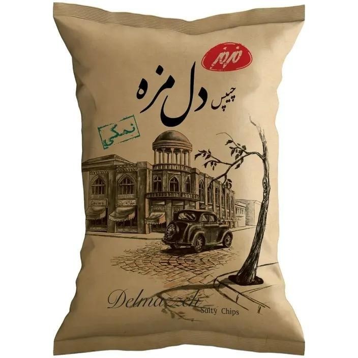 چیپس سنتی نمکی دل مزه مزمز وزن 85 گرمی 