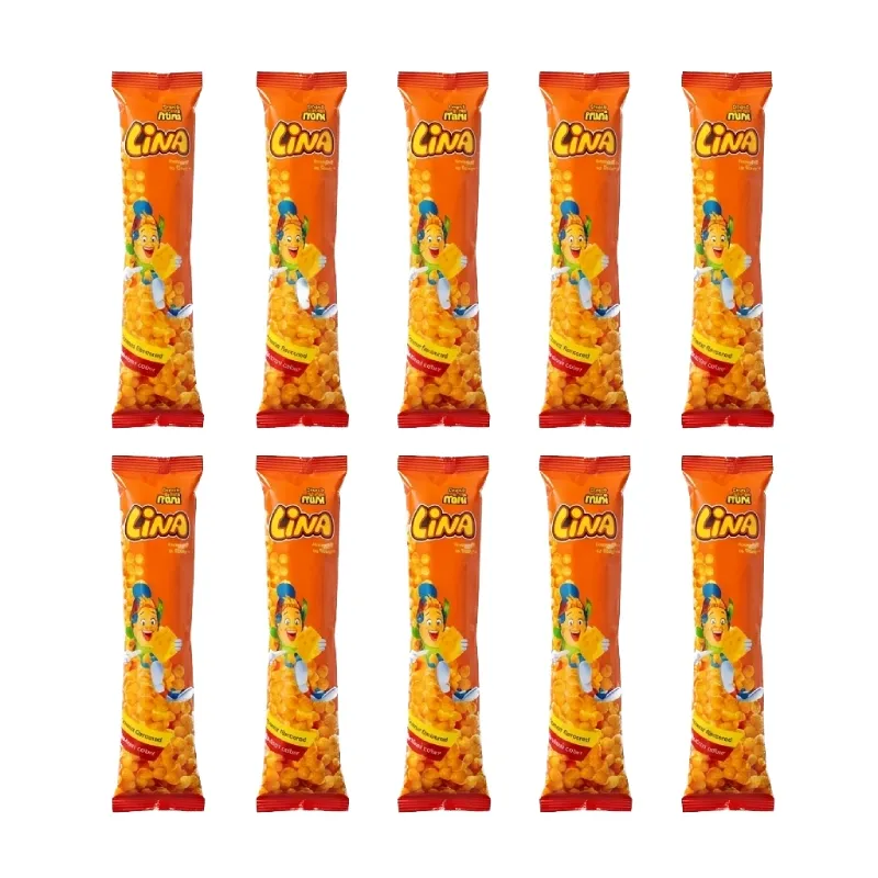 اسنک مینی لینا با طعم پنیری وزن 38 گرمی (کارتن ۱۰بسته‌ای)