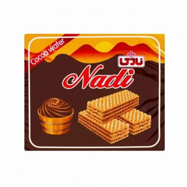 ویفر پذیرایی با کرم کاکائویی نادی وزن 40 گرمی (کارتن 60 عددی)