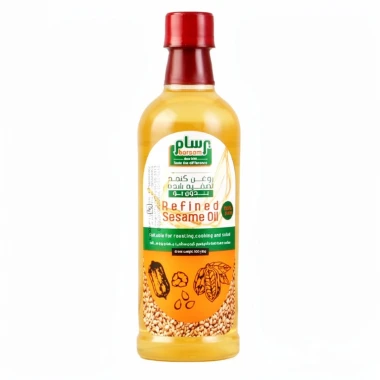 روغن کنجد بدون بو تصفیه شده برسام وزن 500 گرمی (کارتن 12 عددی)