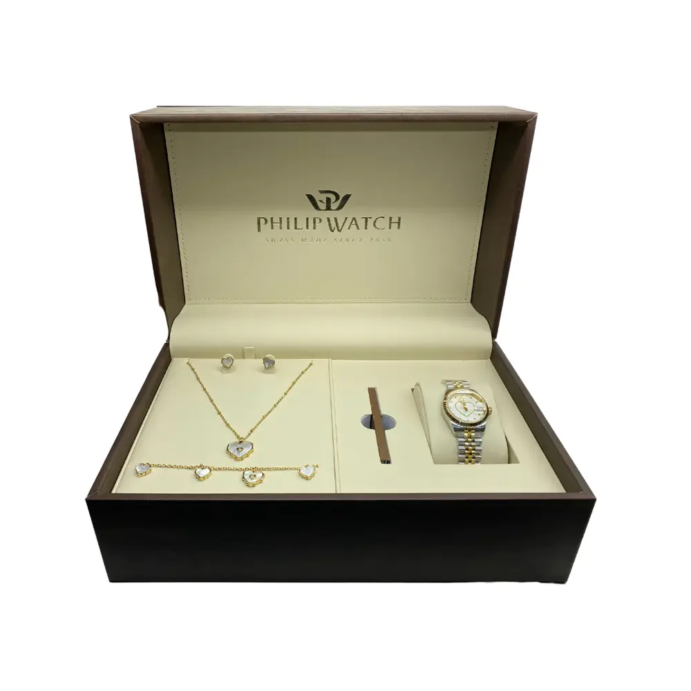 پک هدیه سرویس و ساعت مچی فیلیپ واچ مدل Philip Watch R8253220501